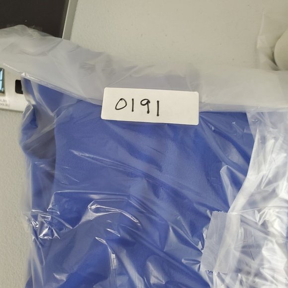 New York and Co Womens Blue Secretary Sheath Dress Size S Peplum Tie Neck - Picture 9 of 9